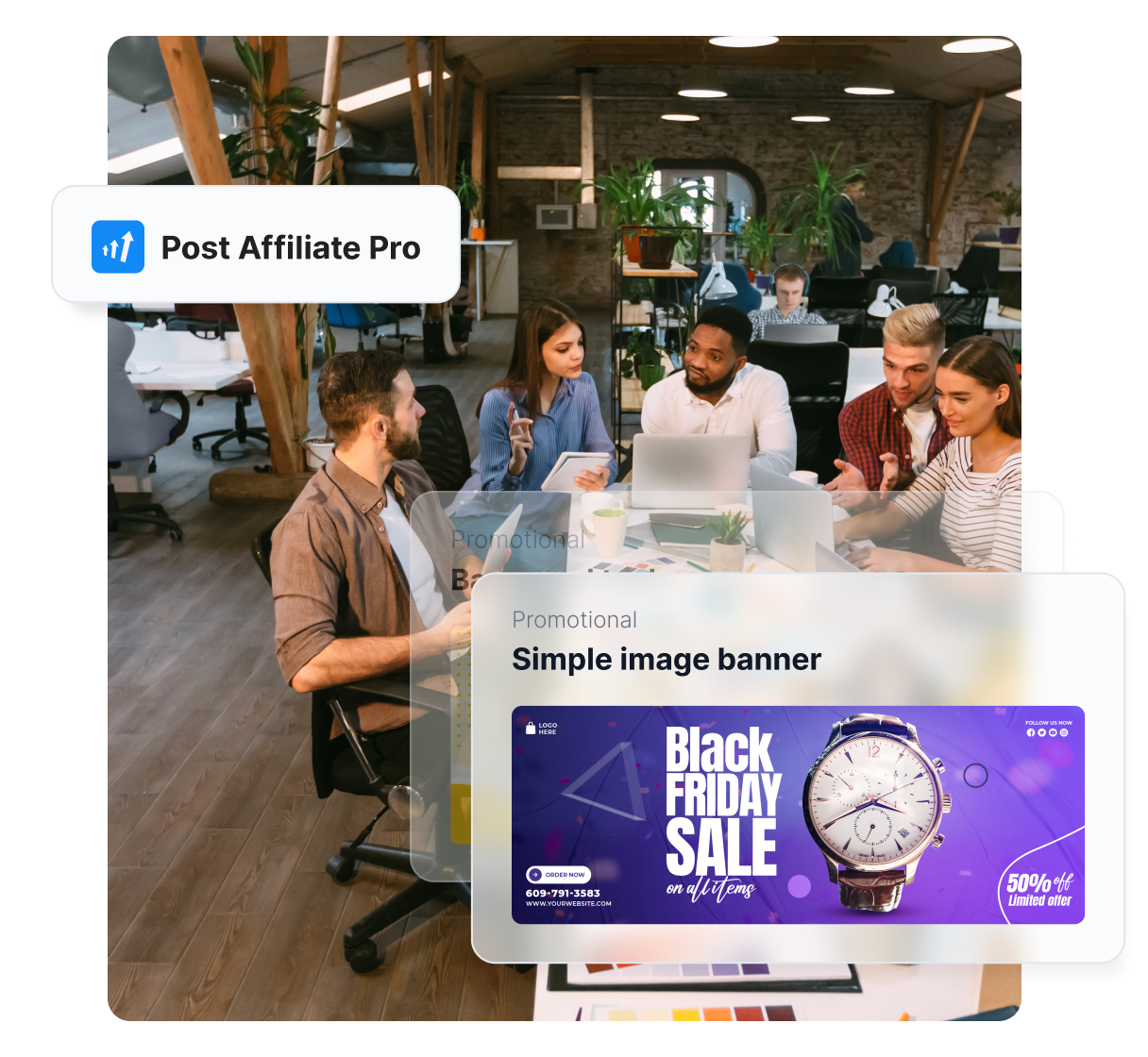 Gestor de banners en Post Affiliate Pro.