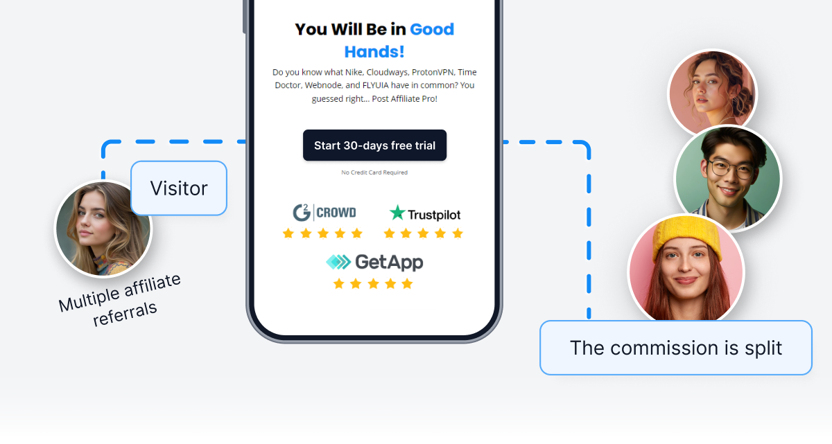 Varios afiliados refieren una venta