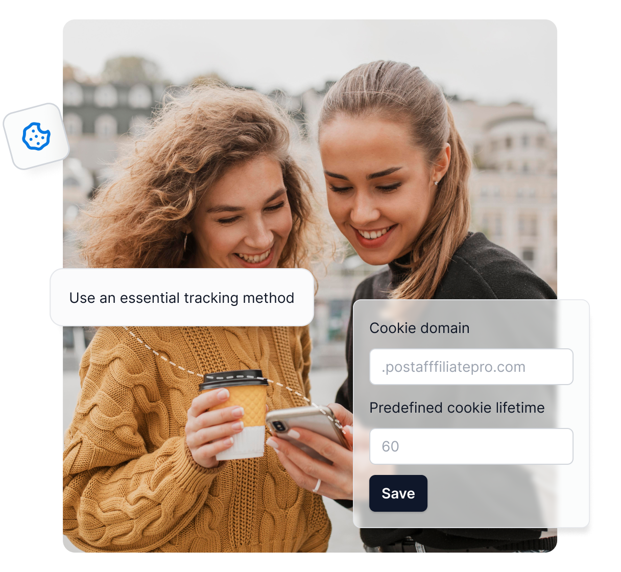 Una infografía que muestra las áreas en las que Post Affiliate Pro puede ayudarte, como identificar la audiencia, crear estructuras de comisiones y más.
