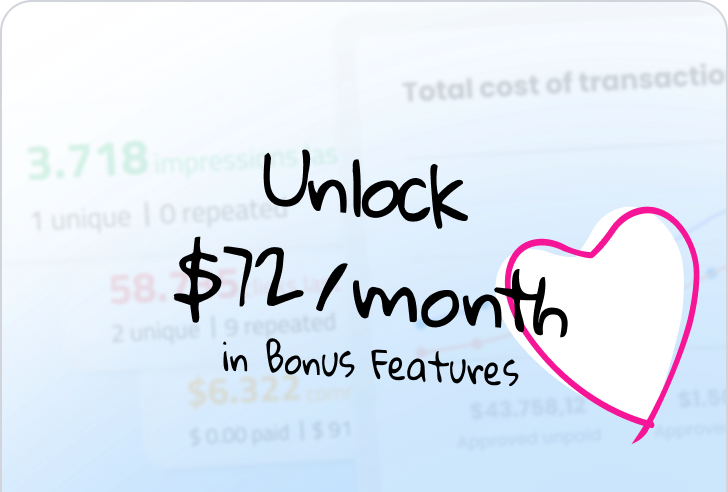 Desbloquea $72/mes en Funciones Bonus
