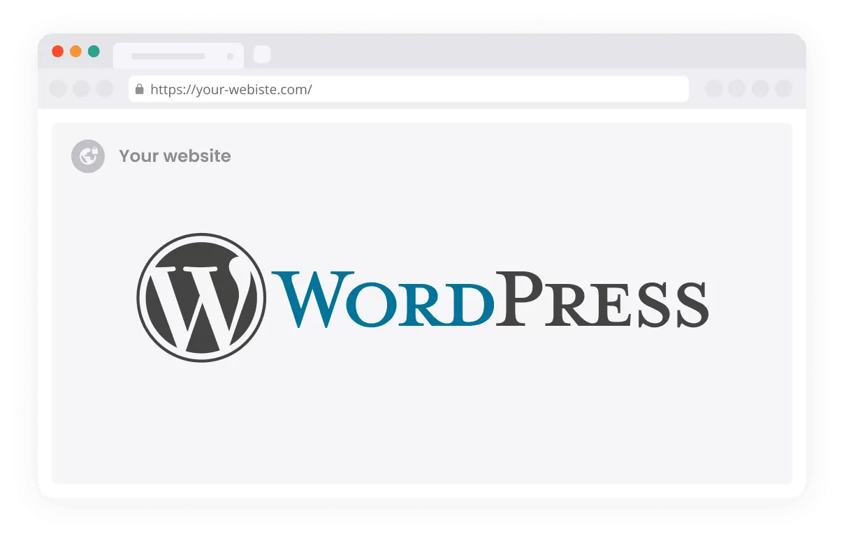 Un mockup de sitio web WordPress.