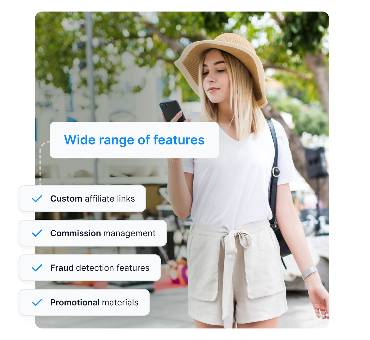 Un diagrama que muestra cómo funciona un software de seguimiento de afiliados.