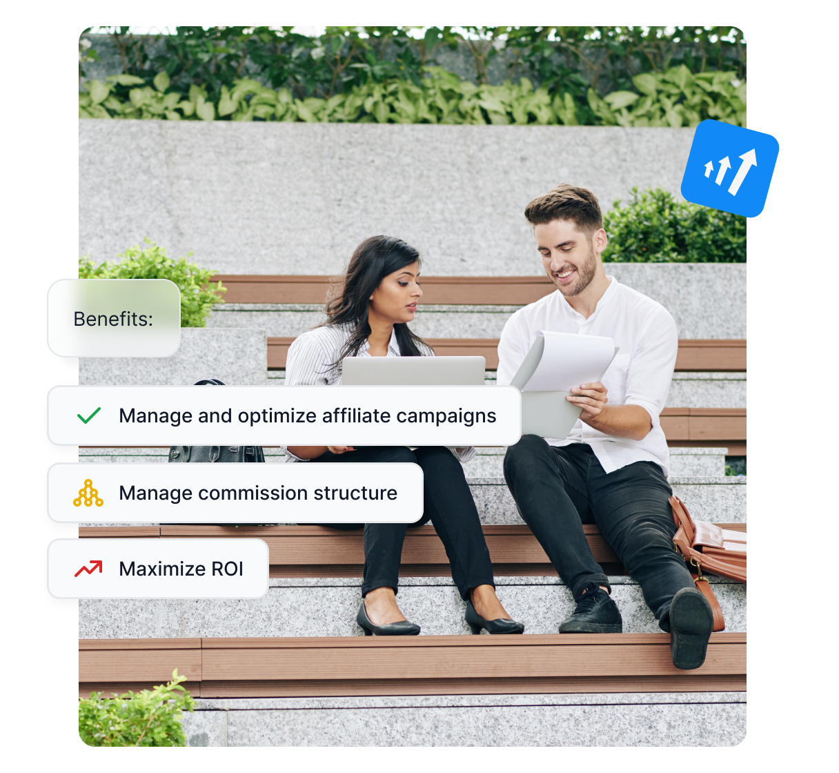 Una captura de pantalla del panel de Post Affiliate Pro con una visión general y métricas.
