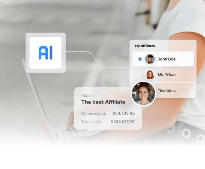 Flujo automatizado de incorporación de afiliados que muestra calificación de solicitudes y activación de cuentas